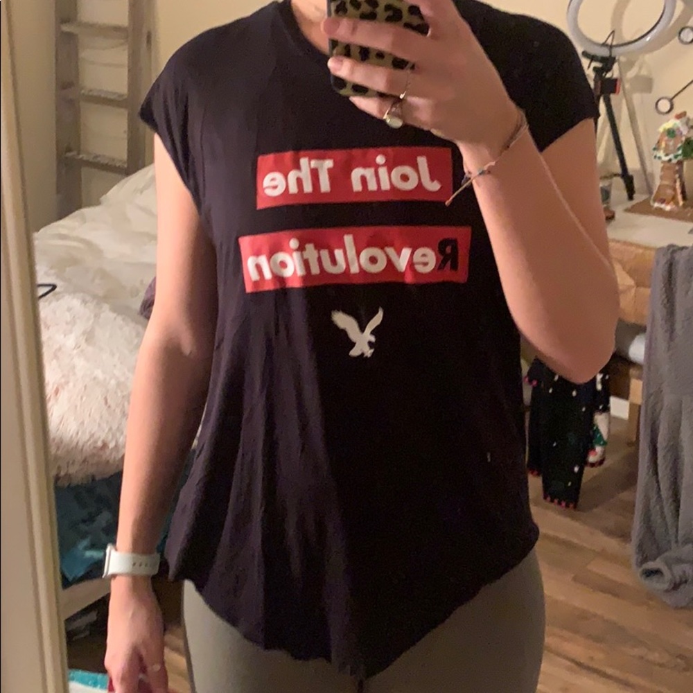 american eagle soft and sexy t shirt cut off